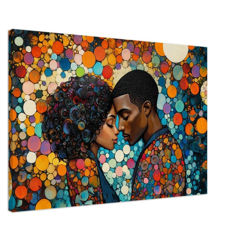 Abstract Love Black Couple African American Wall Art