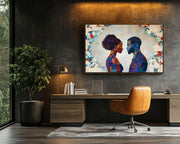 Black Love Romantic cultural wall decor print by MoomZee Artwork
