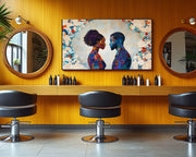 Black Love Romantic Black love wall art canvas print by MoomZee Artwork