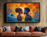 Alternate view of Black Love Romantic Gold Black love wall art canvas print