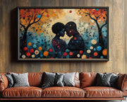 Romantic Growth Black Couple Black love wall art for home decor