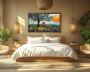 Romantic Picnic Black Couple Black love wall art artwork by MoomZee Artwork