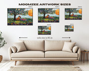 Alternate view of Romantic Picnic Black Couple Black love wall art canvas print
