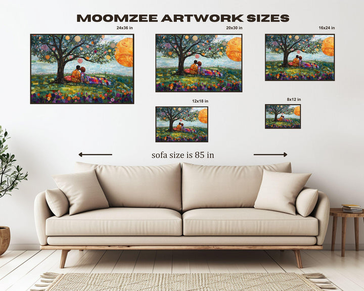Romantic Picnic Black Couple African American Wall Art