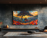 Colorful abstract canvas art featuring vibrant shapes, perfect for enhancing any space as African American wall art.