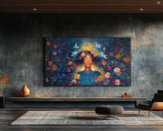 Goddess Black Woman cultural wall decor print by MoomZee Artwork