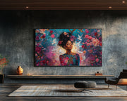 Goddess with Roses cultural wall decor print by MoomZee Artwork