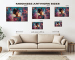 Goddess with Roses African American Wall Art