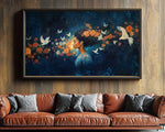 Midnight Bloom Wall Art – Black Goddess Canvas with Doves