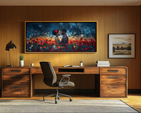 Vibrant canvas art showcasing a powerful portrait representing African American culture, perfect as African American wall art.