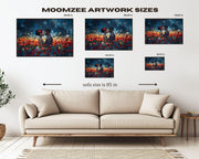 Alternate view of Quilted Black Couple with Roses Black love wall art canvas print