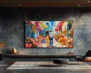 Caribbean Love Stroll cultural wall decor print by MoomZee Artwork