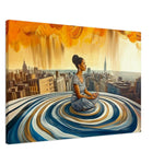 Meditative Black Woman Urban Abstract African American Wall Art