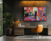 Dancing Black Couple Black love wall art artwork view