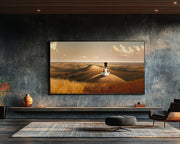 Meditative Black Woman Landscape African American wall art for home decor