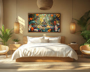 Meditative Black Man Tropical cultural wall decor print by MoomZee Artwork