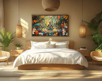 Vibrant abstract piece featuring bold colors, perfect as African American wall art for modern decor.