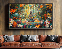 Vibrant abstract canvas art showcasing African American themes, perfect for enhancing any space with culture and style.