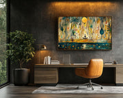 Meditative Silhouette Abstract cultural wall decor print by MoomZee Artwork