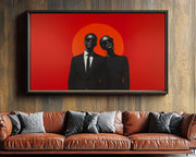 Confident Black Couple Red Black love wall art for home decor