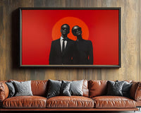 Vibrant canvas art featuring abstract colors, perfect for enhancing any space as African American wall art.