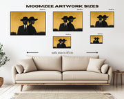 Elegant Black Couple Gold Black love wall art for home decor