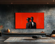 Elegant Black Couple cultural wall decor print by MoomZee Artwork