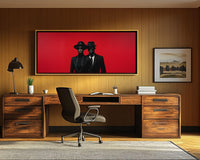 Vibrant abstract canvas art featuring African American cultural elements, perfect for modern home decor.