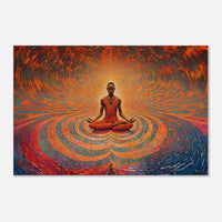 Spiritual Meditation African American wall art featuring a serene figure in a meditative pose with vibrant colors.