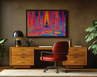 Vibrant african american wall art featuring a beautiful abstract design on canvas, perfect for home decor.