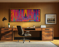 Vibrant canvas art featuring a bold African American woman, perfect as African American wall art for home decor.