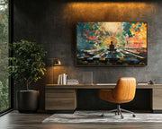 Radiant Meditation cultural wall decor print by MoomZee Artwork