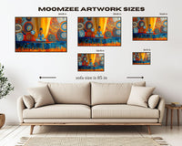 Colorful abstract canvas art featuring vibrant shapes and textures, perfect for african american wall art enthusiasts.