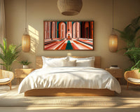 Vibrant abstract canvas art featuring bold colors, perfect as African American wall art for modern decor.