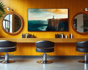 Meditating by Ocean Sunset Caribbean wall art canvas print by MoomZee Artwork