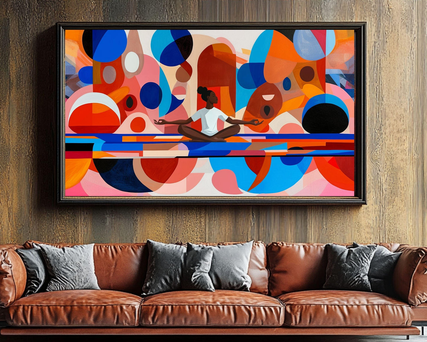 Abstract Meditation Art - Colorful Canvas Print for Living Room or Office - Modern Gift Idea