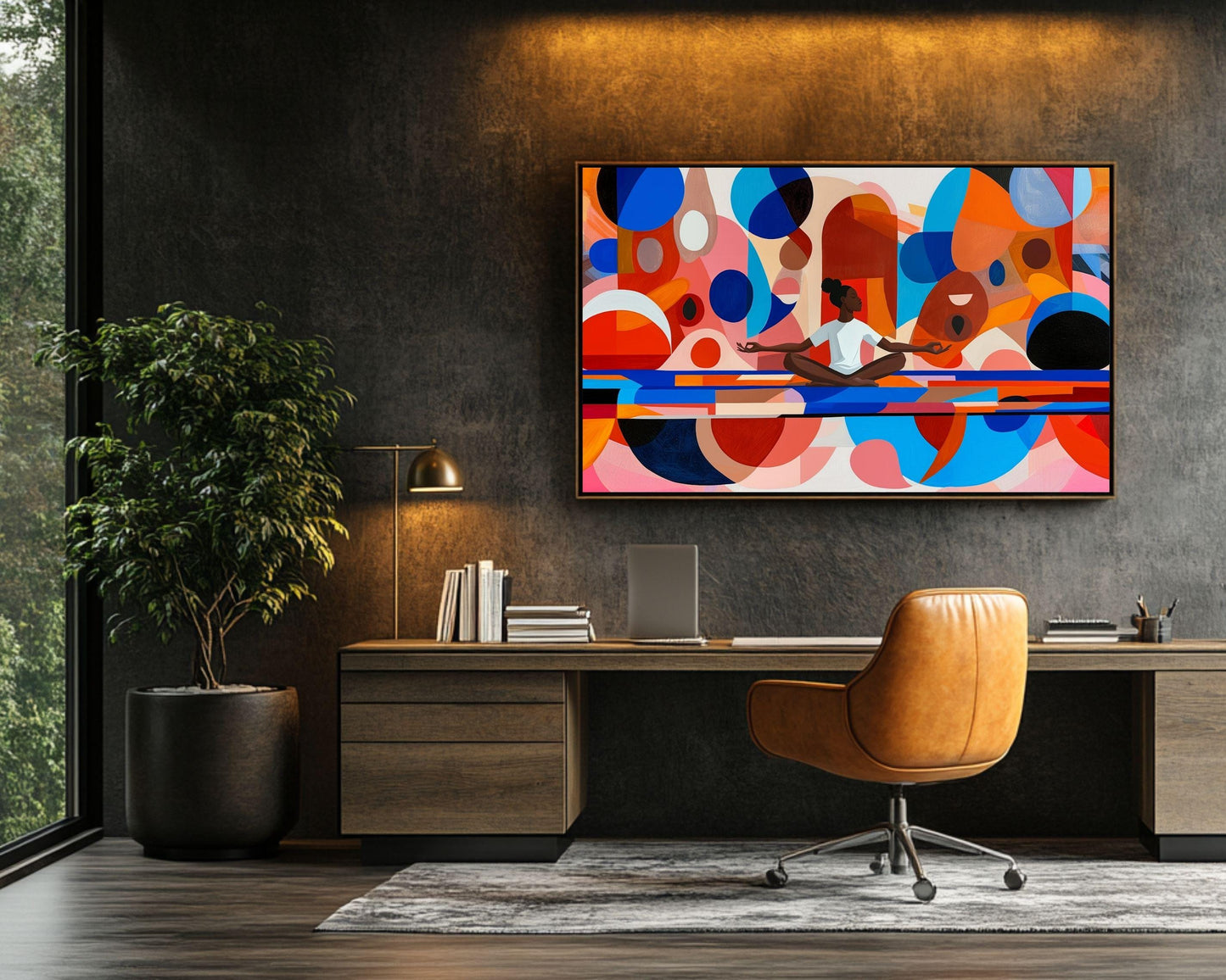 Abstract Meditation Art - Colorful Canvas Print for Living Room or Office - Modern Gift Idea