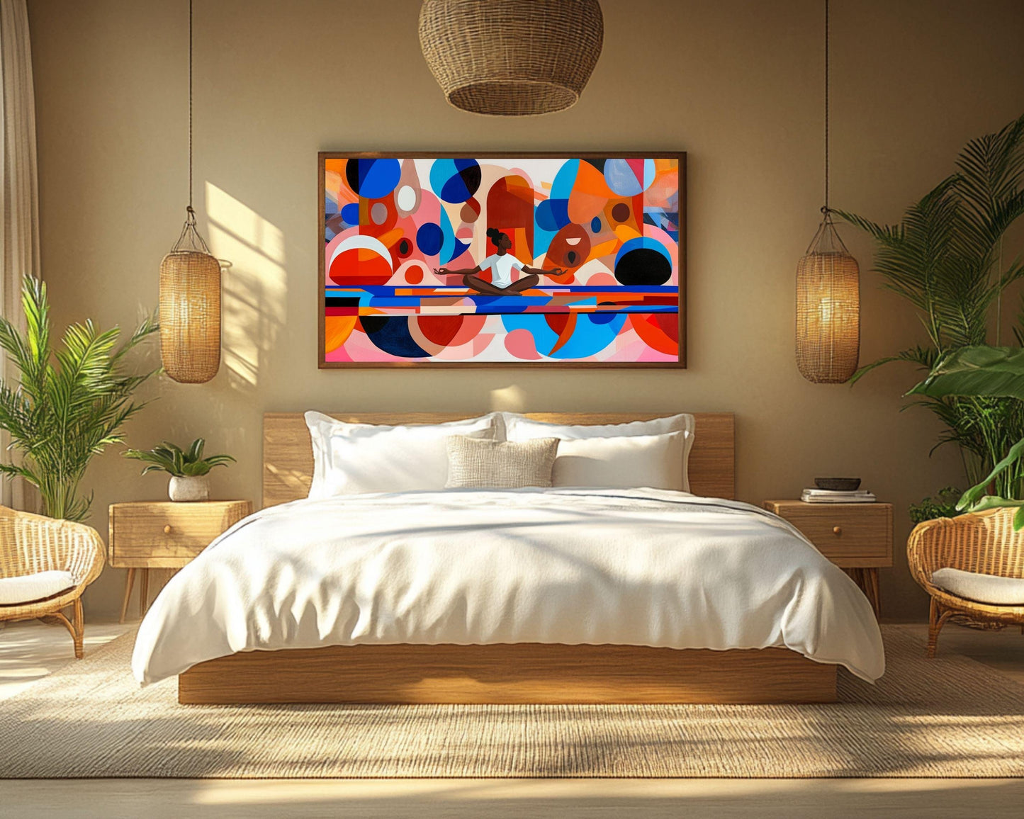 Abstract Meditation Art - Colorful Canvas Print for Living Room or Office - Modern Gift Idea