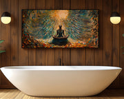 Black Woman Meditation African American wall art artwork by MoomZee Artwork