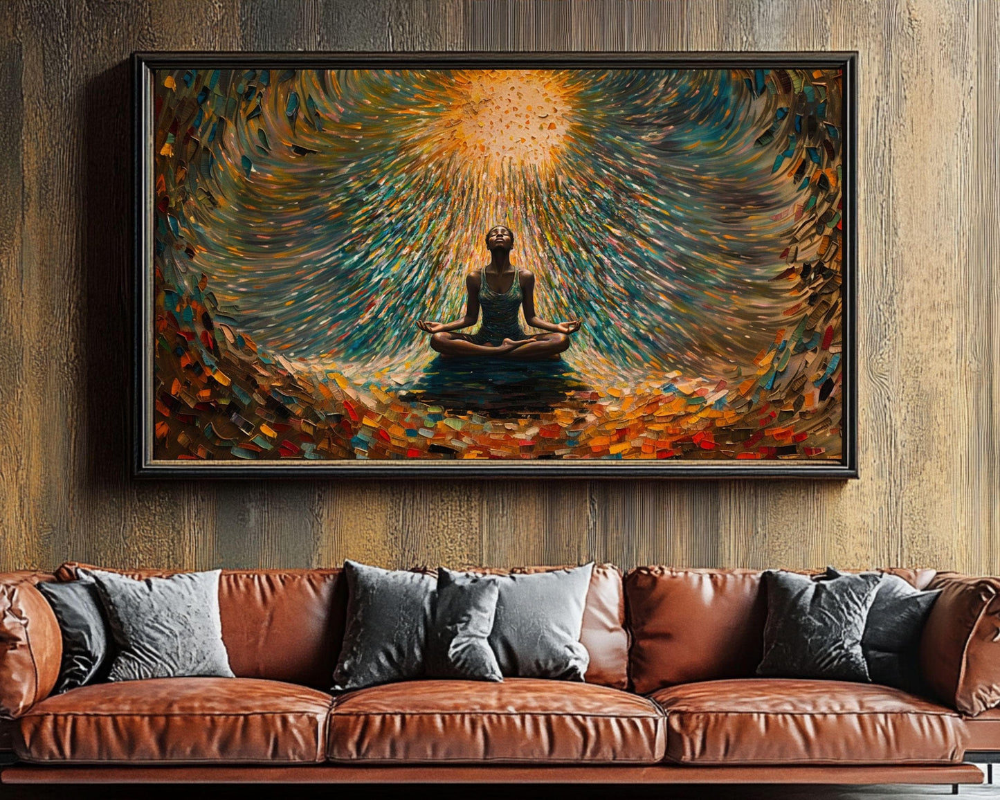 Meditation Art - Spiritual Canvas Print for Living Room or Yoga Studio - Inspirational Gift