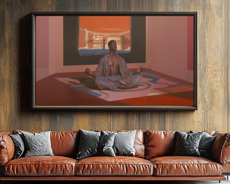 Stylish Meditation African American Wall Art
