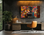 African American Art Woman Reading Canvas