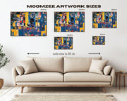 Vibrant abstract design featuring bold colors, perfect as african american wall art for modern home decor.