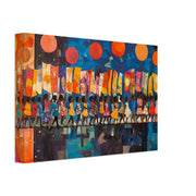Black Children Marching for Living Room or Office, Black children wall art for home decor