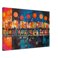 Vibrant canvas art featuring an African American woman, perfect for adding a colorful touch to your space as african american wall art.