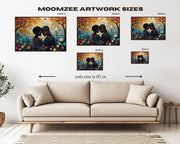 Alternate view of Romantic Growth Black Couple Black love wall art canvas print