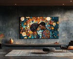 Abstract Love Black Couple African American Wall Art