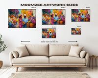 Vibrant canvas art featuring an African American woman, perfect as African American wall art for home decor.