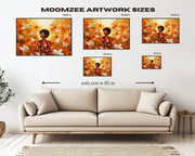 Alternate view of Golden Aura Black Goddess with Floral Glow African American canvas print