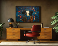 Vibrant african american wall art showcasing a colorful abstract design on canvas, perfect for modern decor.